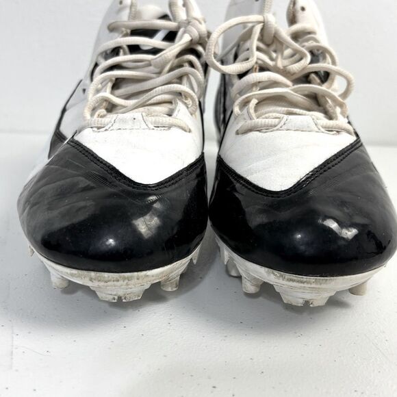 Nike Alpha Strike 3/4 Dual Pull Football Cleats Black & White Performance Sports - Picture 2 of 11